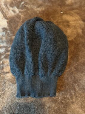 Black Knit Slouchy Beanie